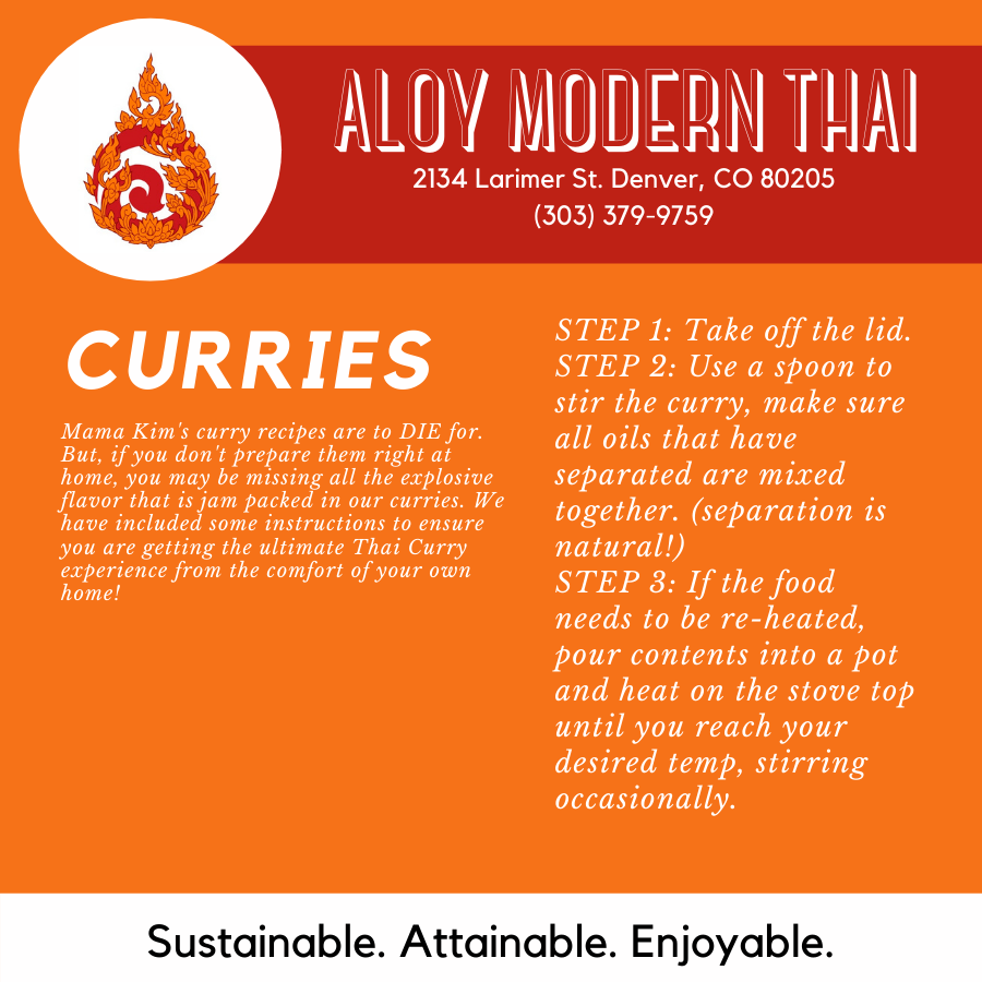 Aloy Modern Thai curries, how to prepare