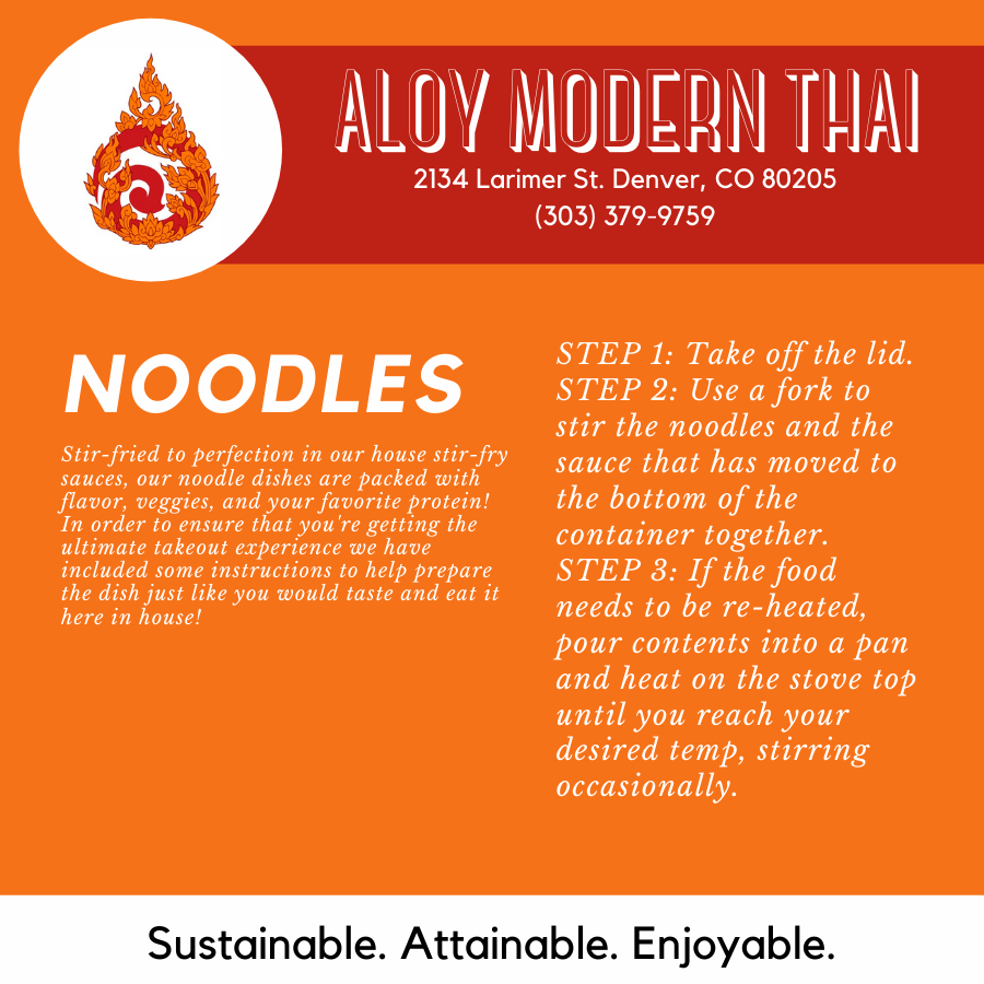 Aloy Modern Thai noodles, how to prepare